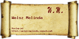 Welsz Melinda névjegykártya