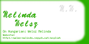 melinda welsz business card